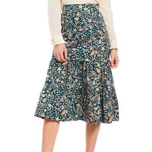 Antonio Melani X Liberty Art Fabric Midi Ruby Skirt Crochet Meadow